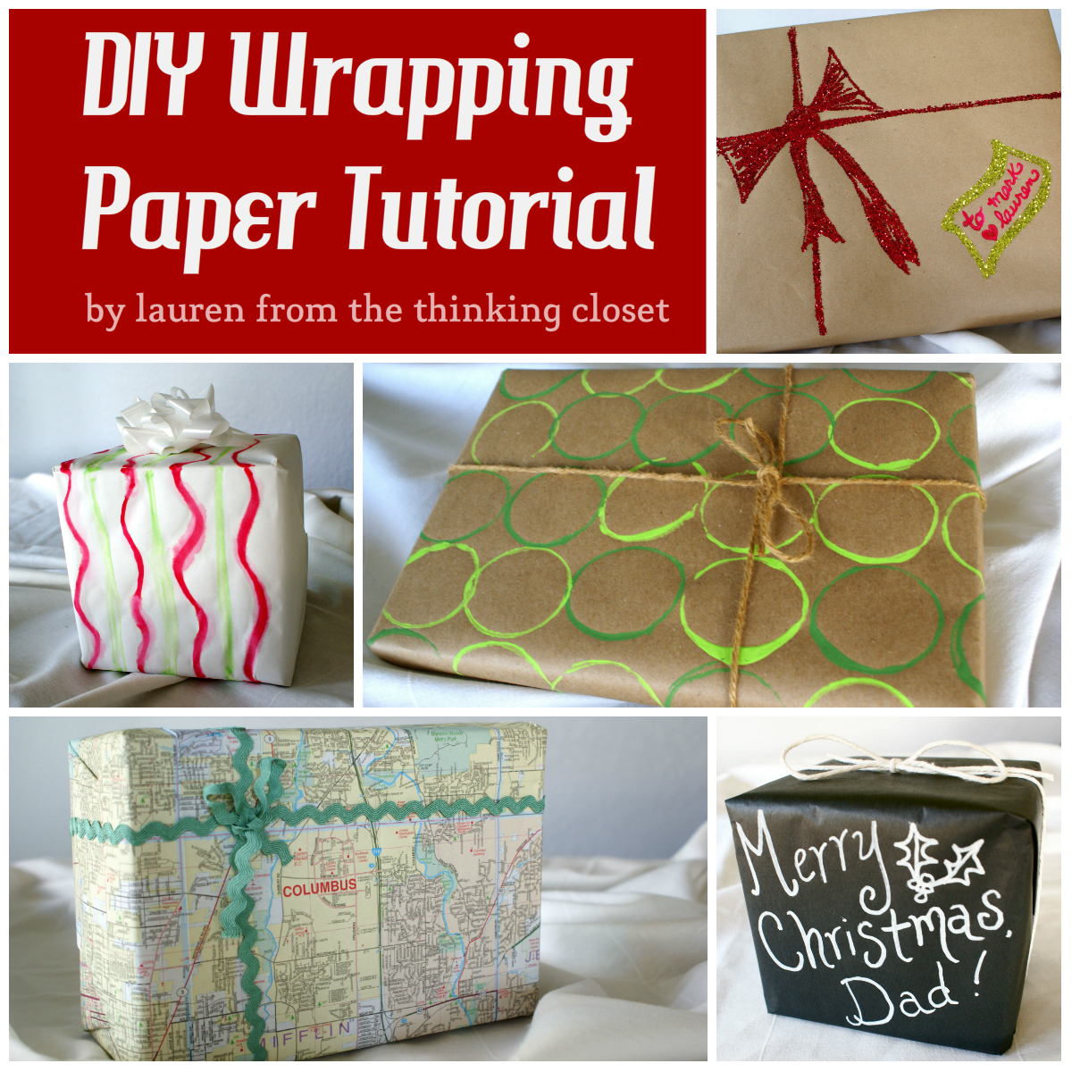 D.I.Y. Wrapping Paper Tutorial - Guest Posting at Sugar Bee Crafts - the  thinking closet